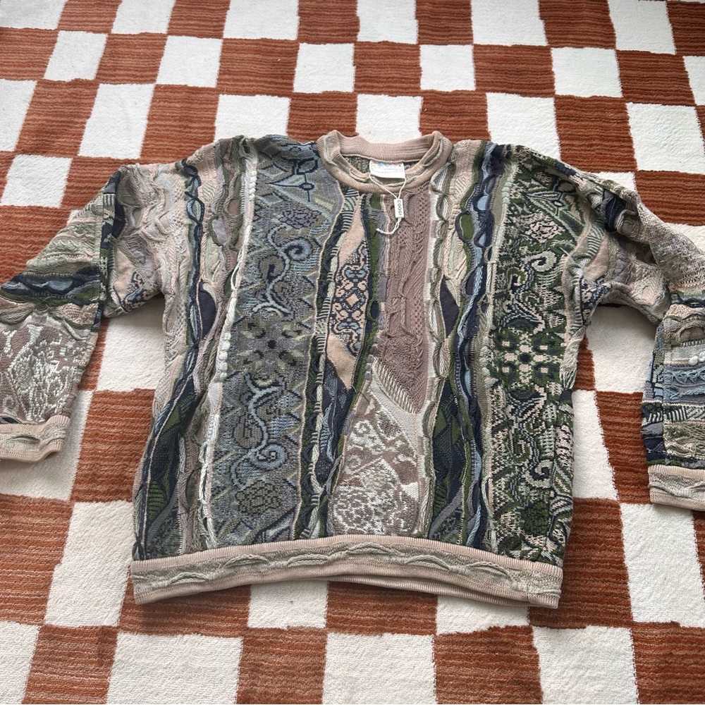 Coogi medium 3d kaleidoscope sweater rare